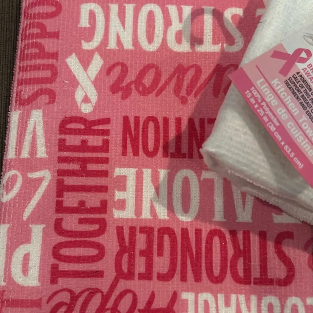 Breast Cancer Kitchen towel bundle of 2 NWT